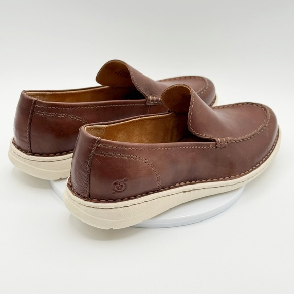 Born Thaton Slip On Loafer Size 8 Mens Brown Leather Business Casual New no box